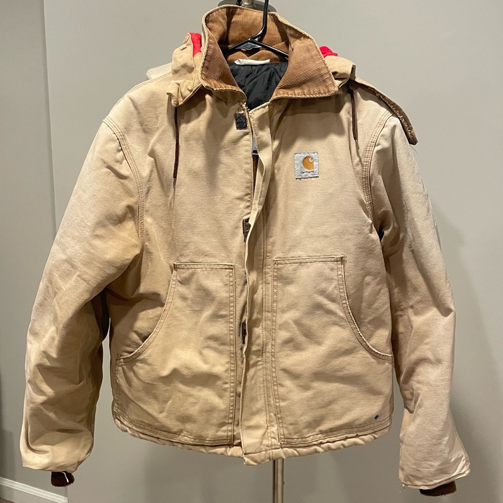 Carhartt vintage chore jacket with detachable hood